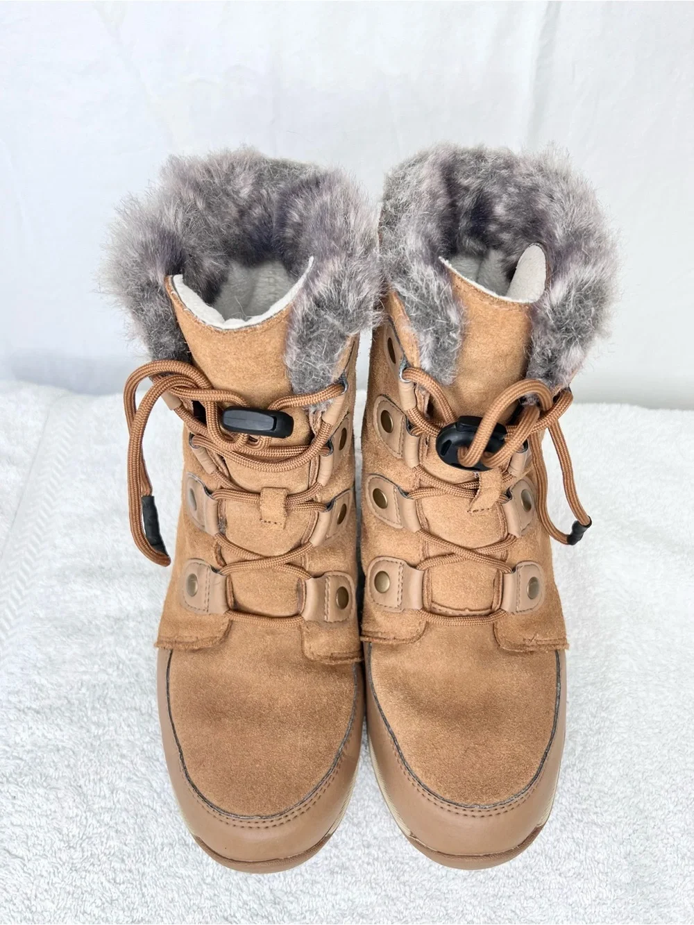Sorel Explorer Brown Waterproof Boots Suede Women’s Size 6 NY2329 Winter Snow